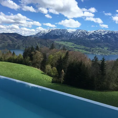 Attersee Luxury Design With Dream Views, Large Pool And Sauna
