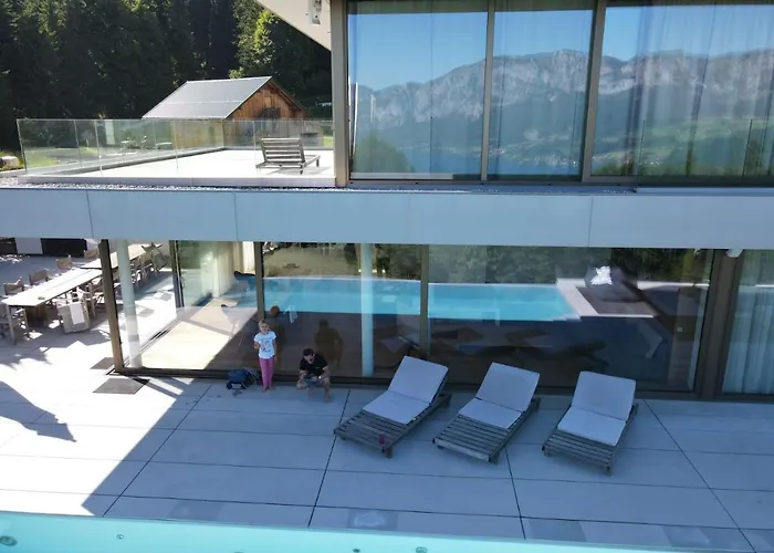 Attersee Luxury Design With Dream Views, Large Pool And Sauna فيلة
