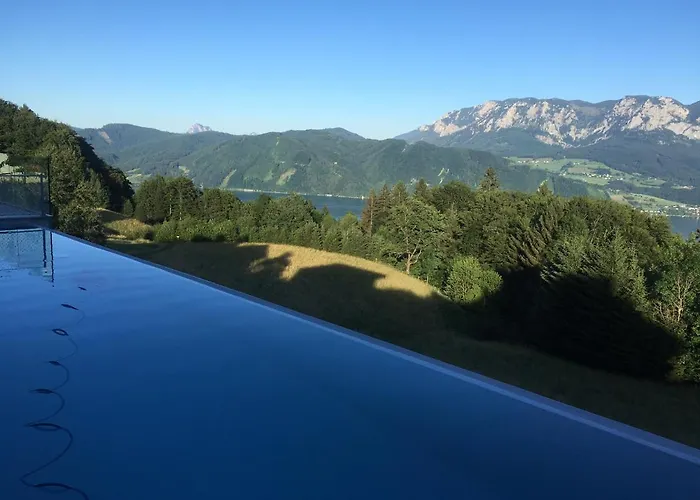 Attersee Luxury Design With Dream Views, Large Pool And Sauna