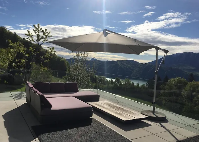Attersee Luxury Design With Dream Views, Large Pool And Sauna *