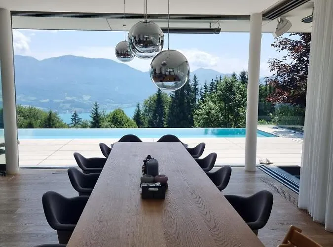 Vila Attersee Luxury Design With Dream Views, Large Pool And Sauna Nussdorf am Attersee